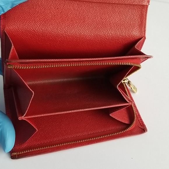 Louis Vuitton Red Epi Porte Monnaie Tresor Wallet - Picture 11 of 16